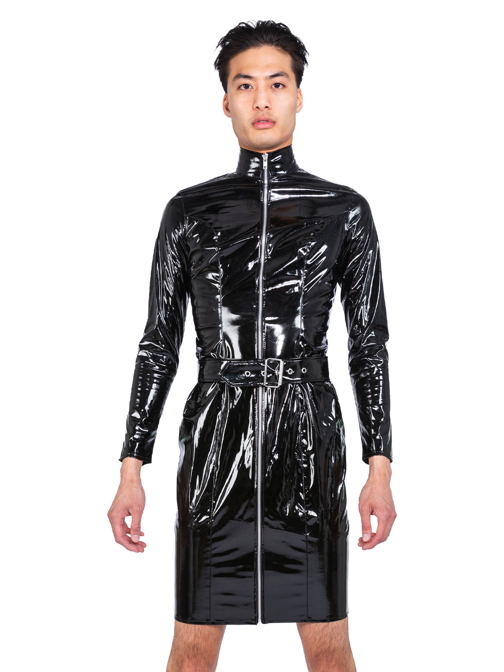 Black PVC Subliminal Dress - Honour Clothing
