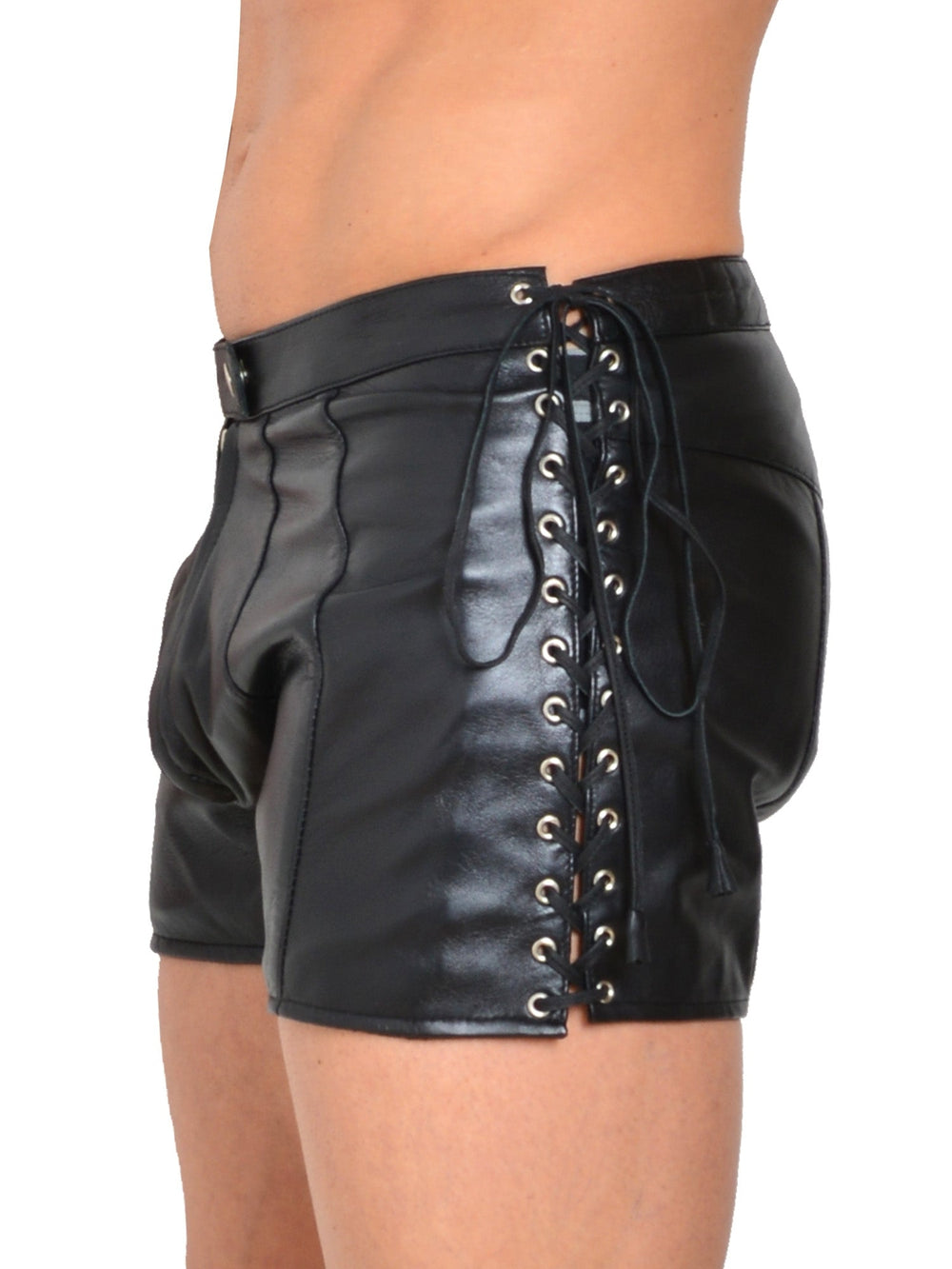 Leather Emperor Shorts With Lacing - Honour Clothing