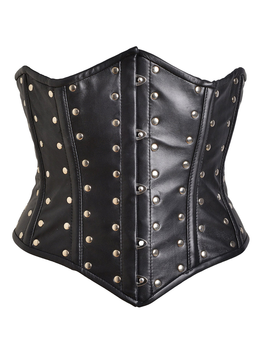 Leather Studded Underbust Corset - Honour Clothing