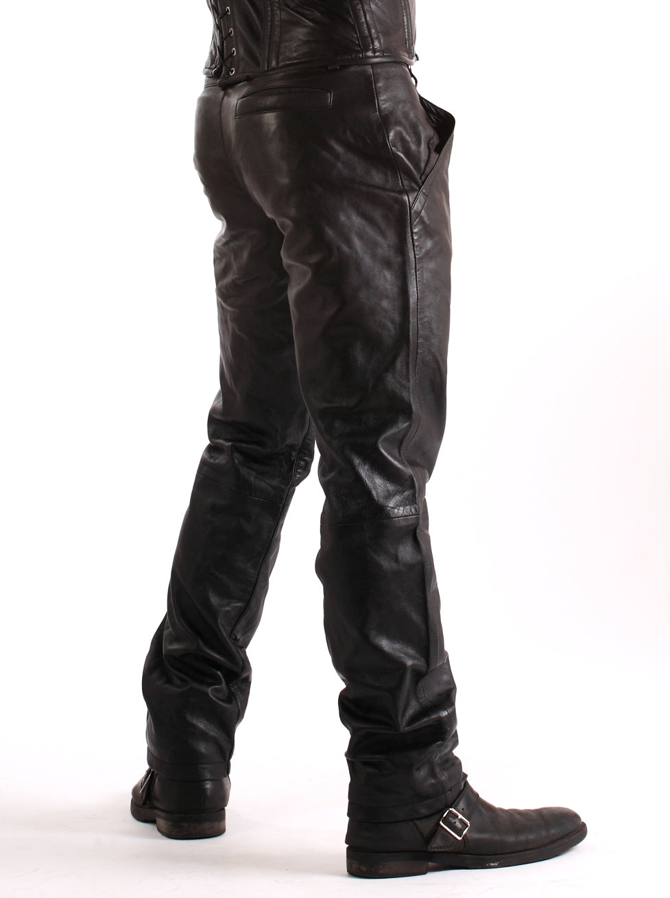 Mens Leather Classic Jeans - Honour Clothing