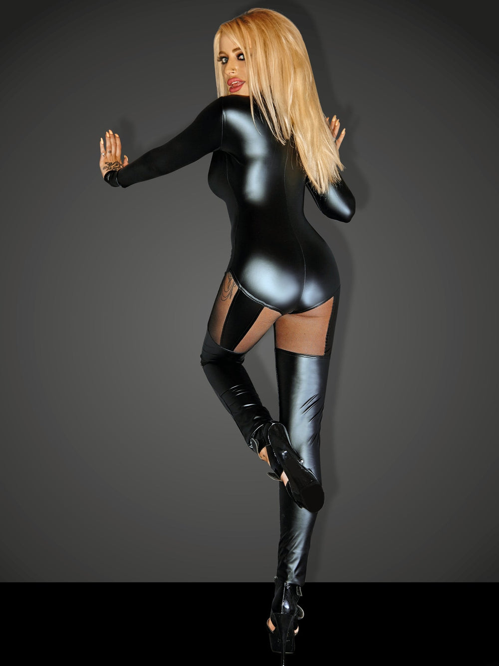 Wetlook X Tulle Catsuit - Honour Clothing