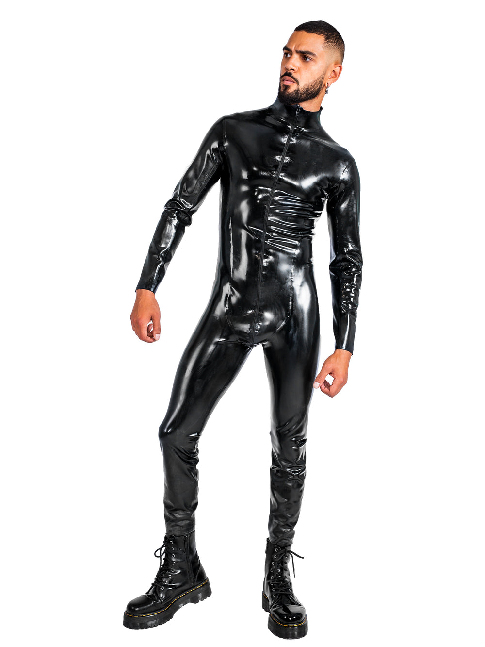 Heavy Duty (0.55mm) Panelled Latex Catsuit - Honour Clothing